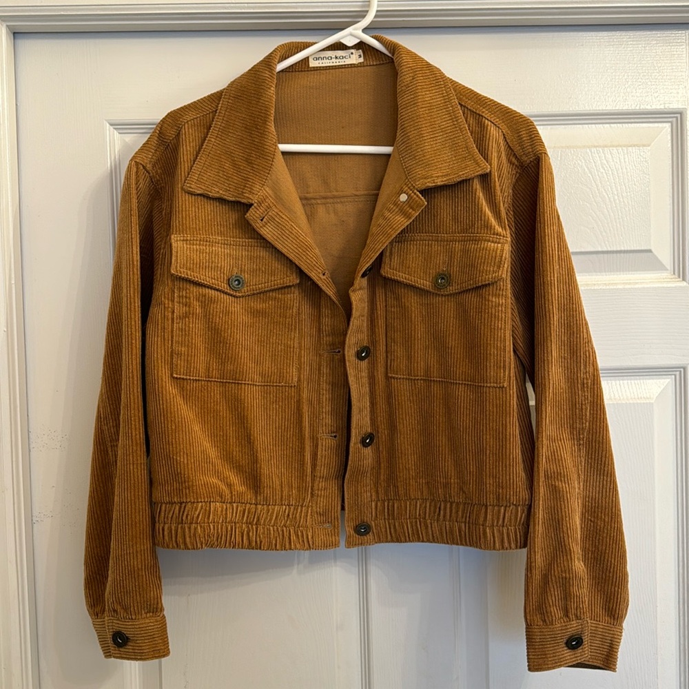 Corduroy button down jacket